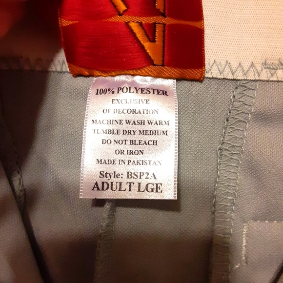 A STAR BASEBALL/SOFTBALL PANTS GREY BELT LOOP ELASTIC STRETCH ADULT LARGE  NWT. - Picture 11 of 12